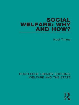 cover image of Social Welfare